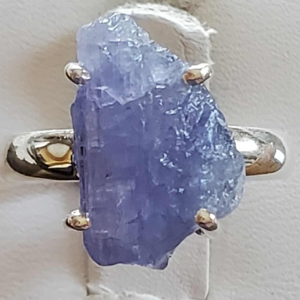 Genuine Tanzanite Rough Ring 7